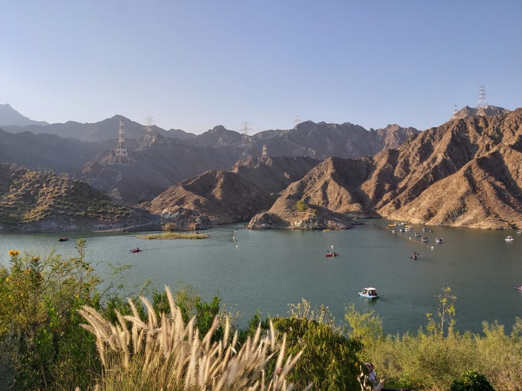 Mountain and dam view